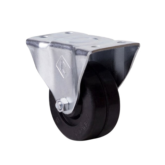 Rodaja Industrial De 3? Con Placa Fija Y Rueda De Hule Con Buje