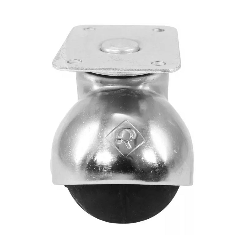 Rodaja Esférica De 2? Con Placa Giratoria Cromada