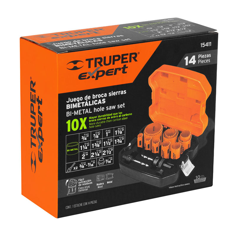 Juego De 11 Brocasierras Bimetálicas Y 2 Mandriles, Expert