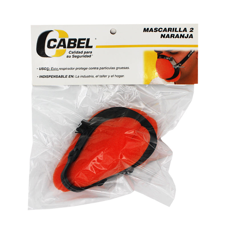 Mascarilla De Espuma De Poliuretano Color Naranja Número 2 Cabel