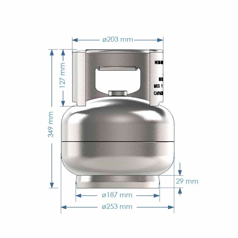 Mt-04 Mini Tanque Gas L.P. 3.7 Kg Armebe Xlnp