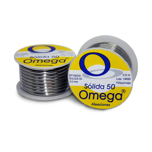 Soldadura Estaño Carrete Solido 50 X 50 1/8" Omega