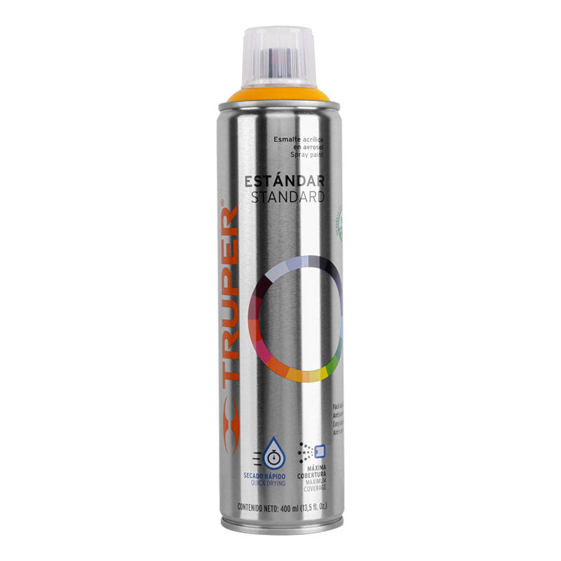 Pintura En Aerosol, Amarillo, Bote Esbelto, 400 Ml
