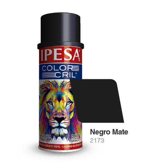 Pintura En Aerosol Color Negro Mate