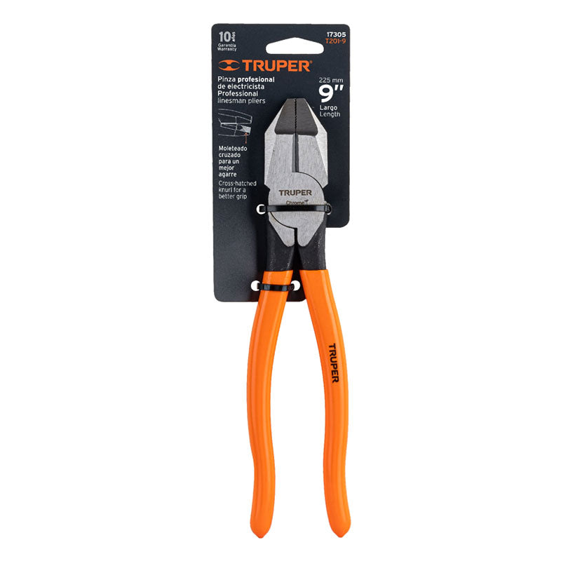 Pinza Para Electricista 9" Uso Rudo, Mango Pvc, Truper
