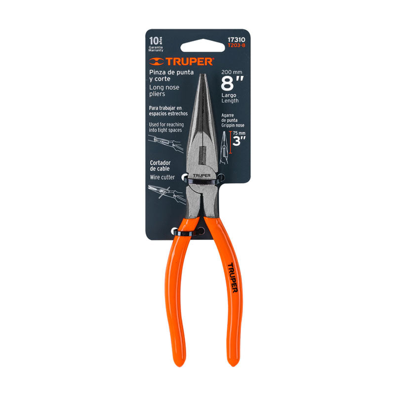 Pinza De Punta Y Corte 8" Mango De Pvc, Truper