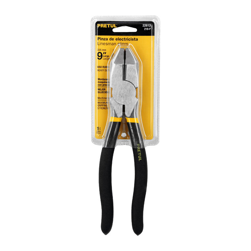 Pinza Para Electricista 9" Uso Rudo, Pretul
