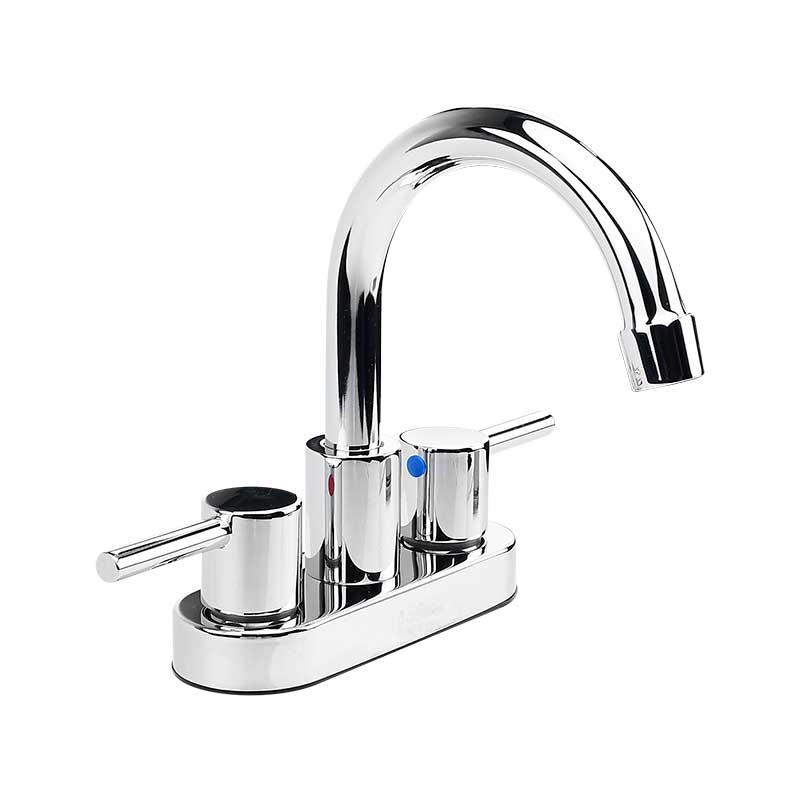 Llave Mezcladora De 4" Para Lavabo Cromada Gld302 Coflex