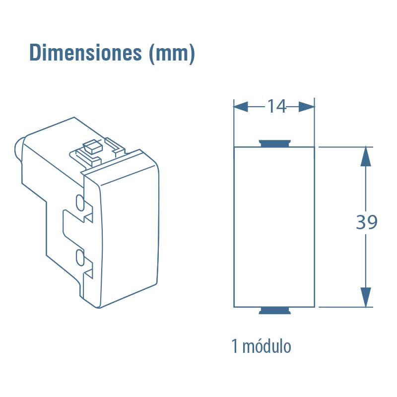 Pulsador Con 1 Módulo 10 A 127 V E2005 Bticino