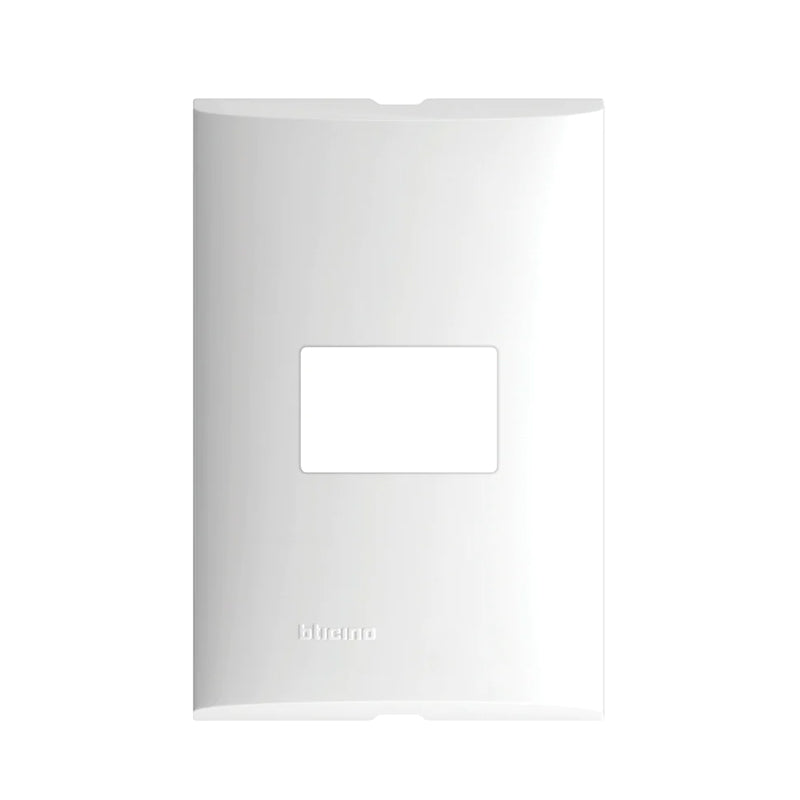 Placa Con 1 Módulo Con Chasis De Resina Color Blanco Fza91 Forza