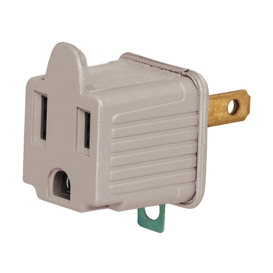 Bolsa Con 2 Adaptadores 3 A 2 Grises, Volteck