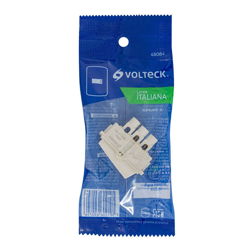 Interruptor Sencillo, Línea Italiana, Color Marfil, Volteck