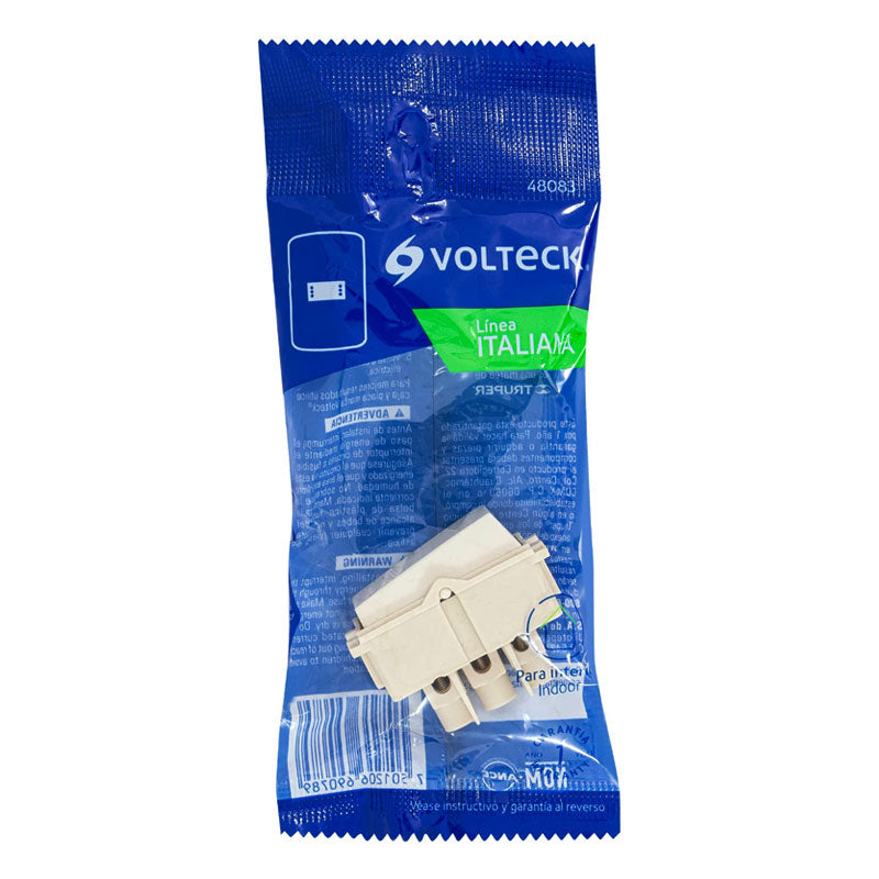 Interruptor De 3 Vías, Línea Italiana, Color Marfil, Volteck