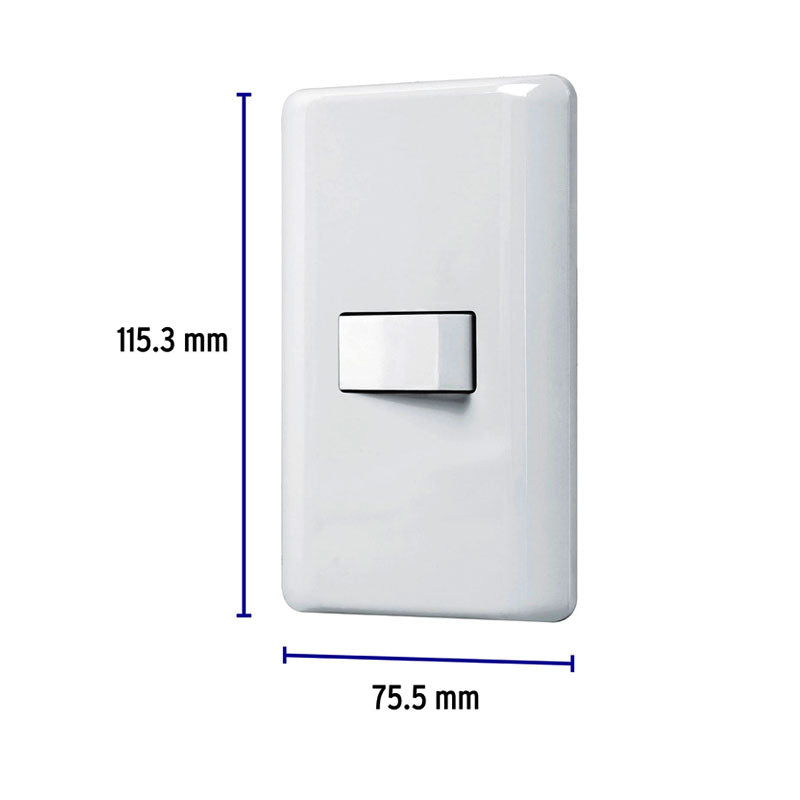 Placa Armada Con 1 Interruptor De 3 Vías, Volteck Basic