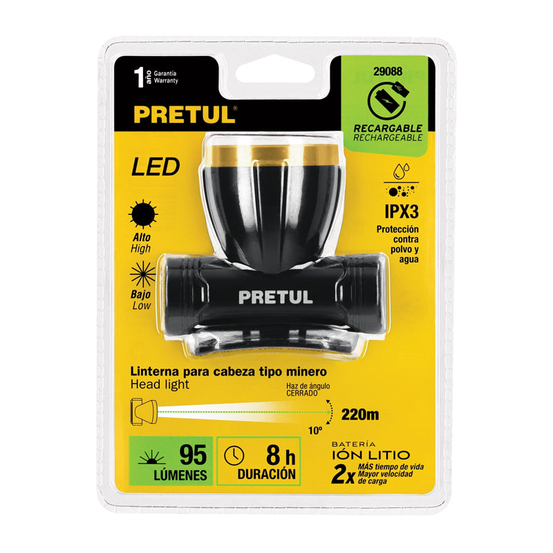 Linterna De Minero 90 Lm Recargable 29088, Pretul
