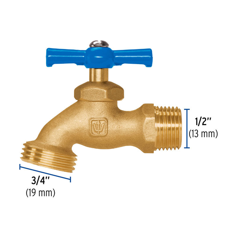 Llave Para Manguera, De Latón, 120 Gr, Entrada 1/2", Foset