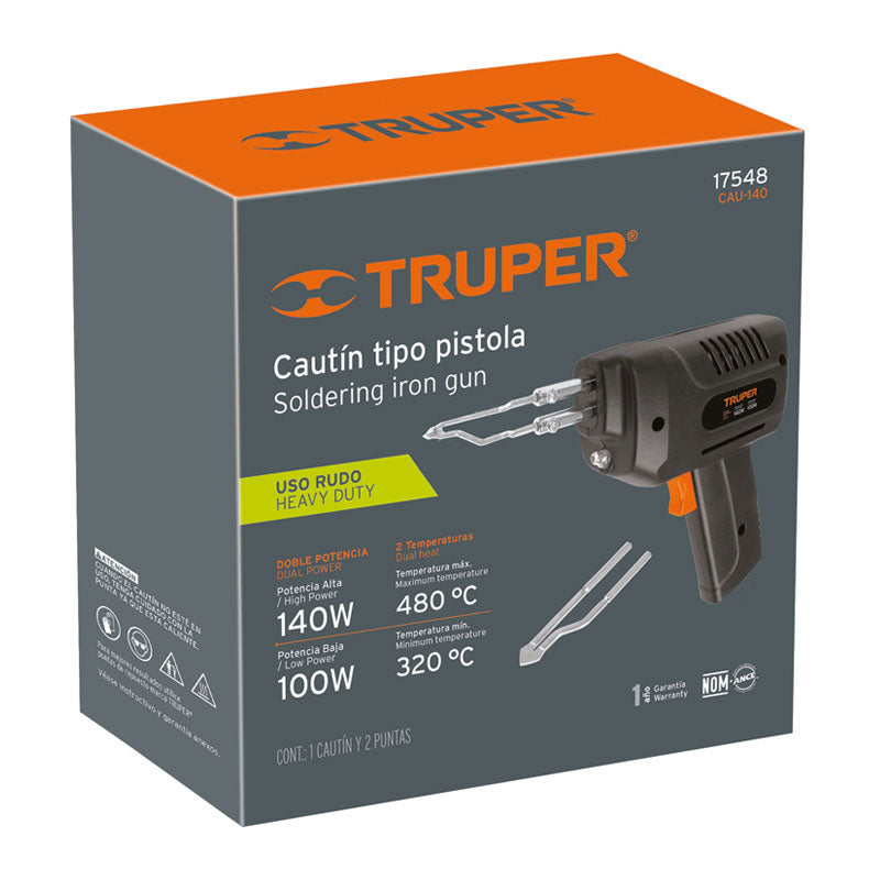 Cautín 140 W Tipo Pistola Con 2 Temperaturas, Truper
