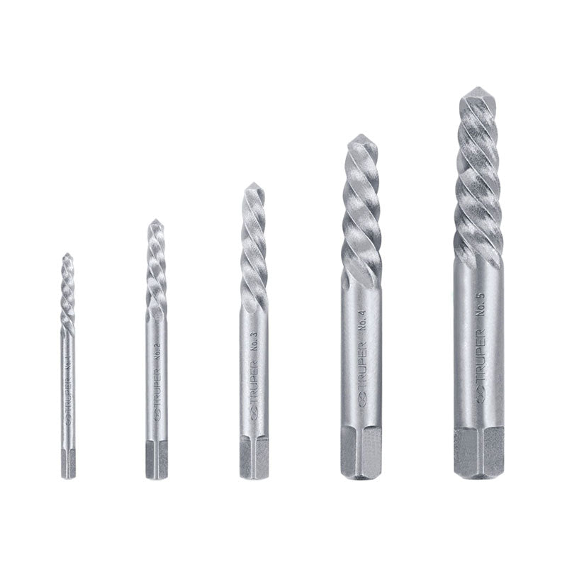 Juego Con 5 Extractores De Tornillos, Truper