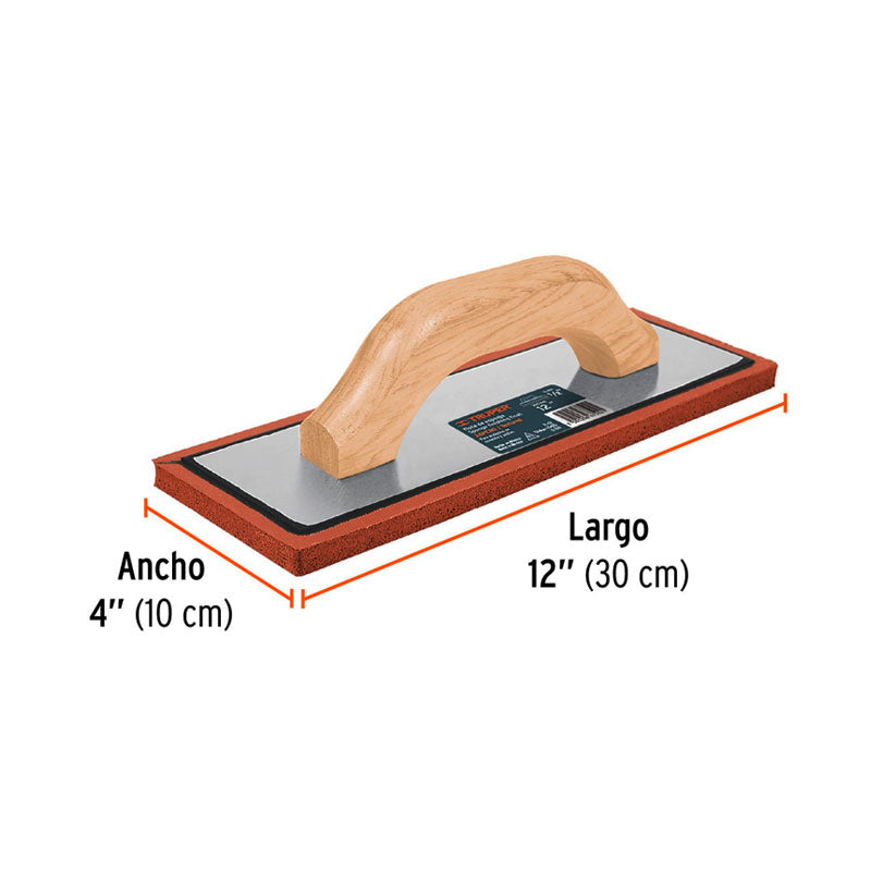Flota De Esponja 12", Espesor 1/2", Acabado Áspero, Truper