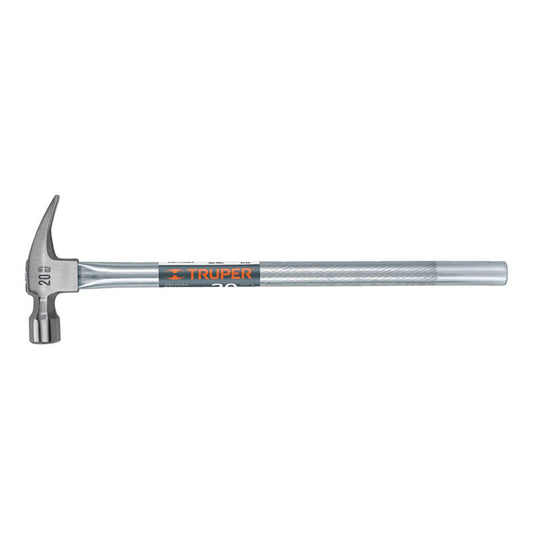 Martillo Tubular Pulido 20 Oz Alojamiento Imantado Uña Recta