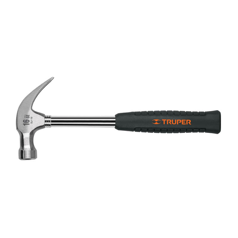 Martillo Pulido 16 Oz Uña Curva, Mango Tubular C/Neopreno