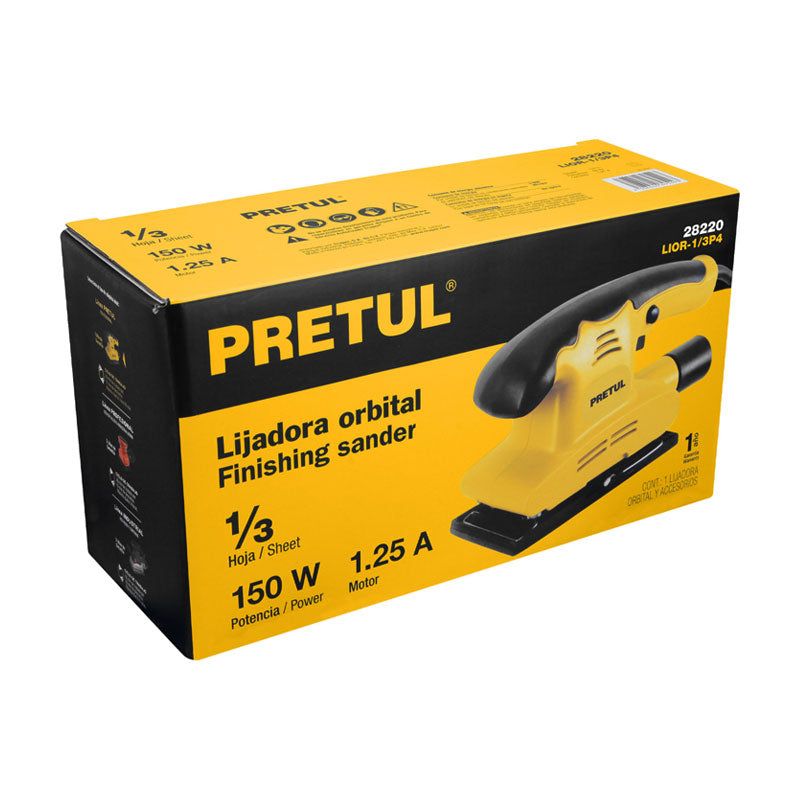 Lijadora Orbital 1/3 Hoja 150 W, Pretul
