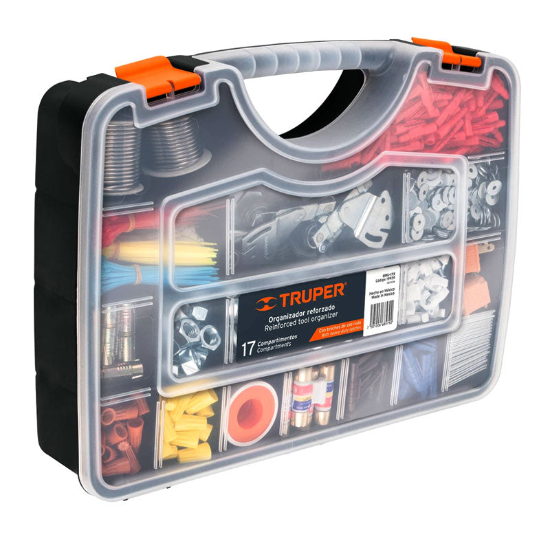 Organizador 17" Reforzado Con 17 Compartimentos, Truper