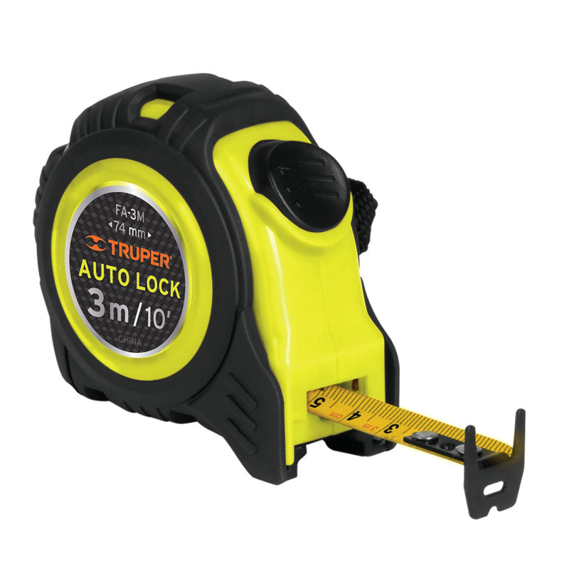 Flexómetro Auto Lock Contra Impactos 3 M Cinta 16 Mm, Truper