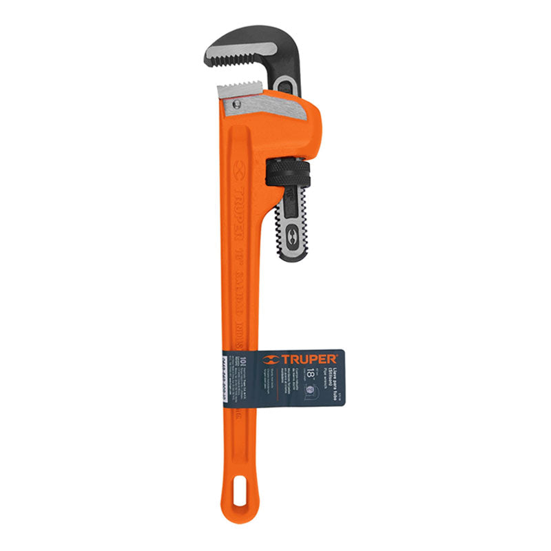 Llave Stilson 18" Cuerpo Robusto De Hierro Dúctil, Truper