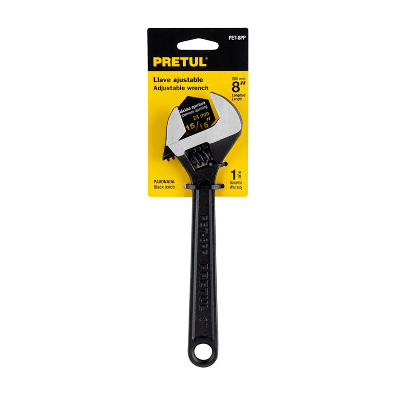 Llave Ajustable (Perico) 8" Pavonada, Pretul