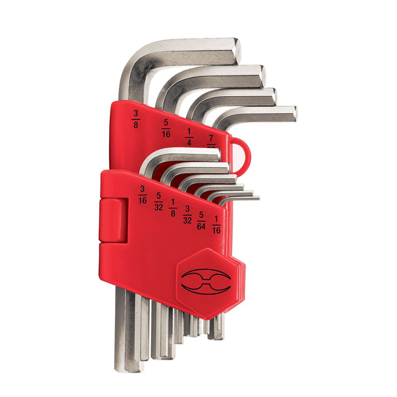 Juego 10 Llaves Allen Std Punta Hexagonal Con Organizador