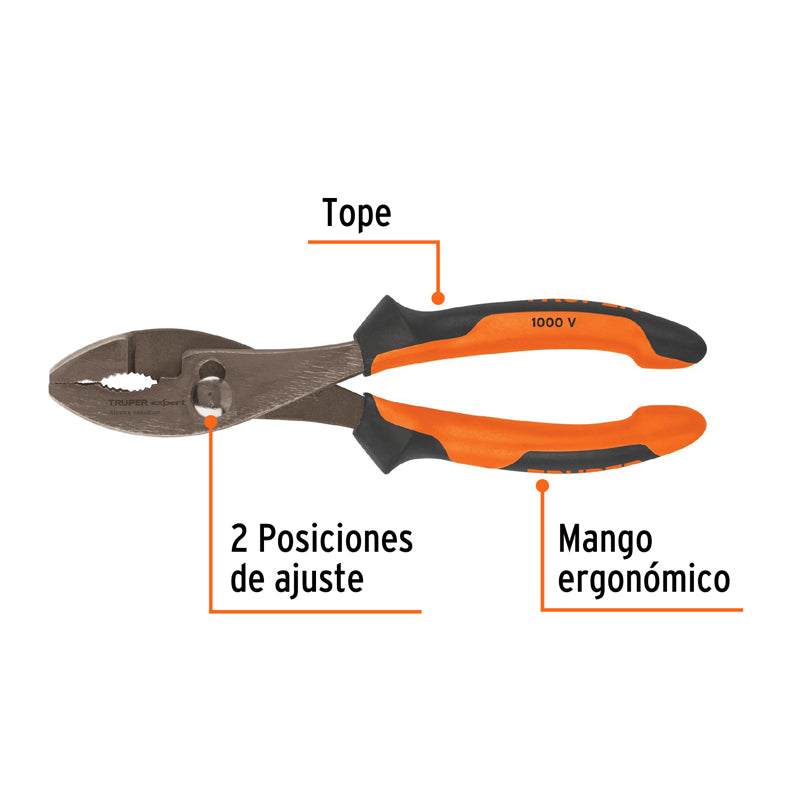 Pinzas De Chofer De 8", Mango Comfort Grip, 13065 Truper Expert Pch8X