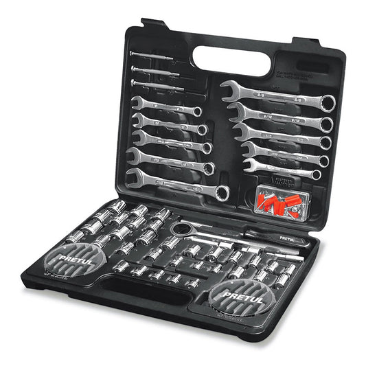 Juego De 71 Herramientas 1/4" Y 3/8" Para Mecánico, Pretul
