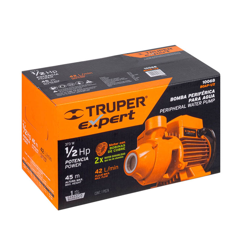 Bomba Periférica 1/2 Hp, Truper Expert