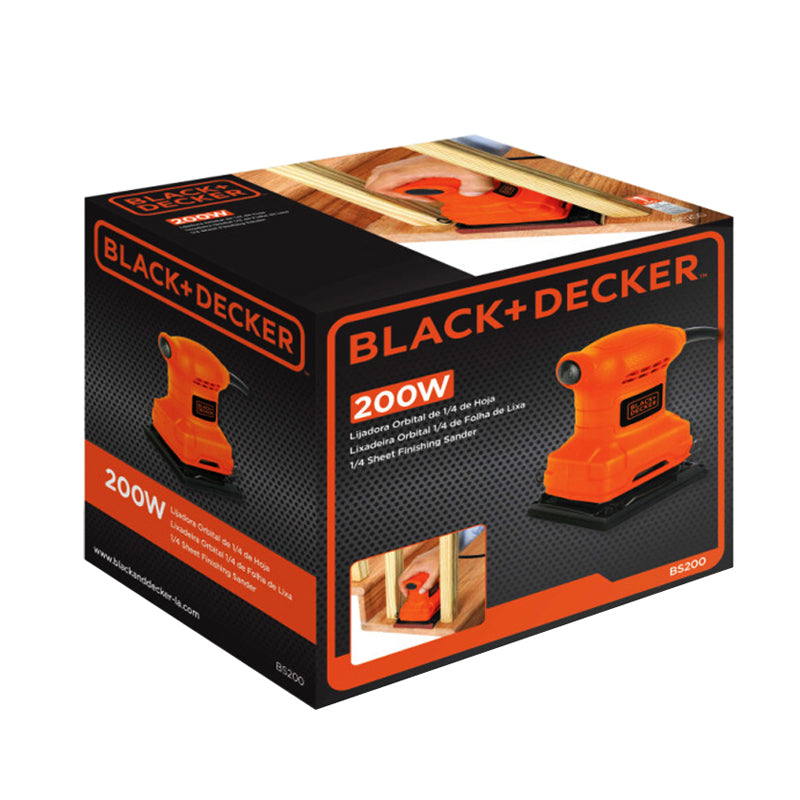 Lijadora Orbital De 1/4 De Hoja De 200 W Black & Decker Bs200B3