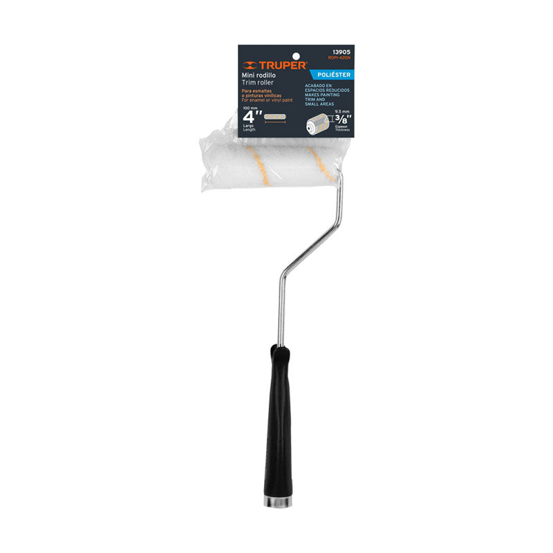 Mini Rodillo Para Pintar 4" X 3/8" De Poliéster, Truper