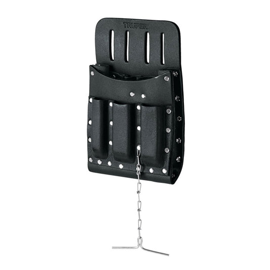 Porta Herramientas De Cuero Con 11 Compartimentos, Truper
