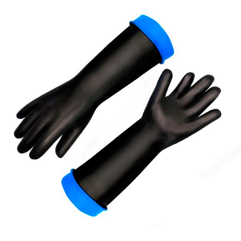 Guante Hule Industrial Negro N.9 De 375 Mm Limpex