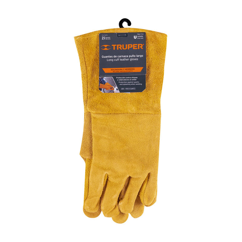 Guantes De Carnaza, Largos, Unitalla, Truper