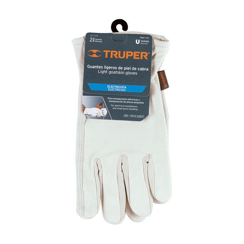 Guantes De Piel De Cabra, Tipo Operador, Truper