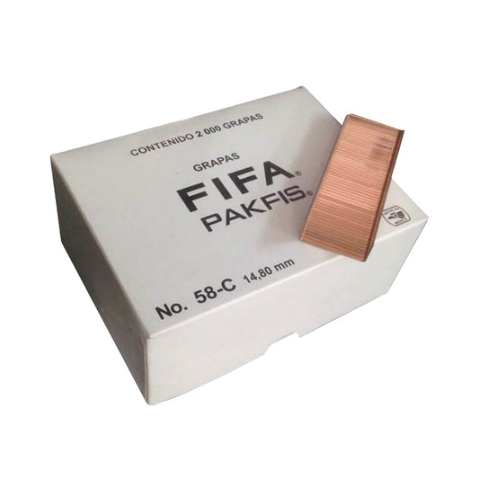 Caja De Grapas Cobrizadas Parkis De 14,8 Mm, Fifa