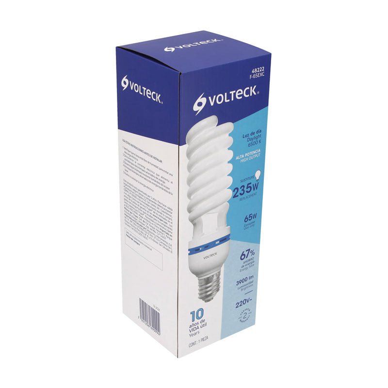 Lámpara Espiral 65 W Base Mogul E39 220 V Luz Día, Caja