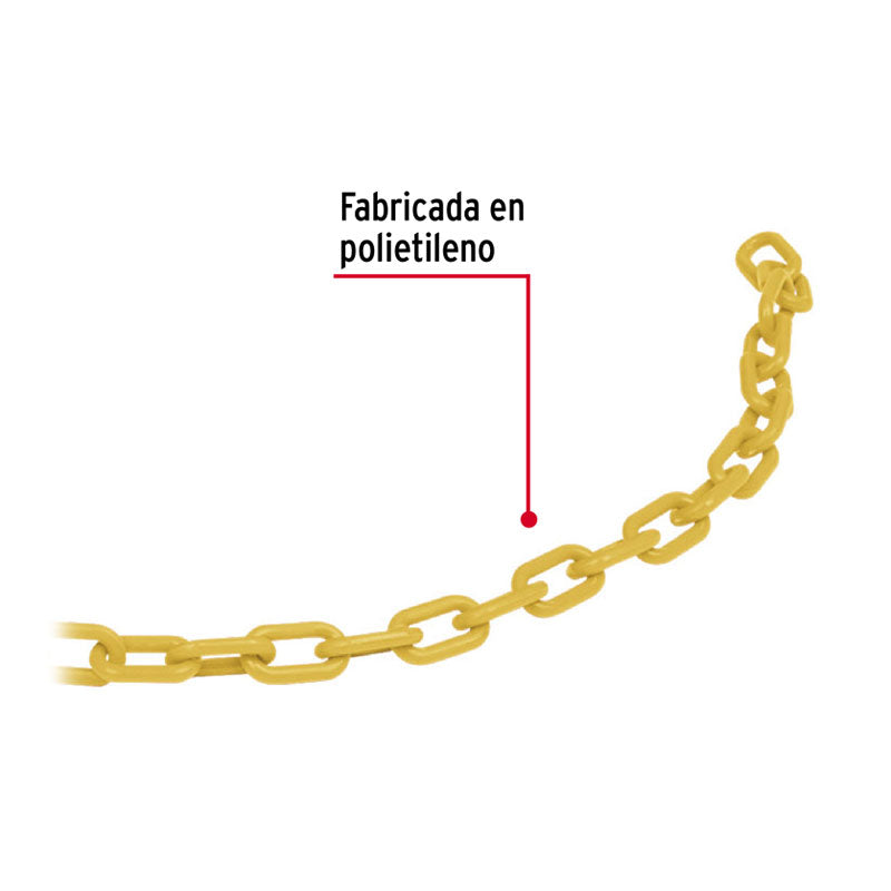 Metro De Cadena De 3 Mm De Plástico Amarilla, Carrete De 50M