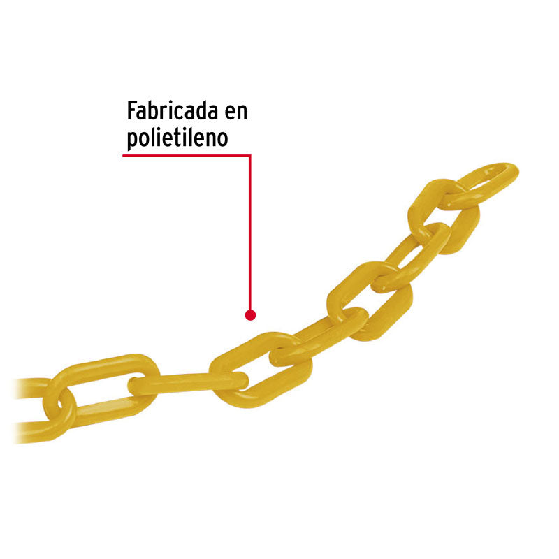 Metro De Cadena De 5 Mm De Plástico Amarilla, Carrete De 25M