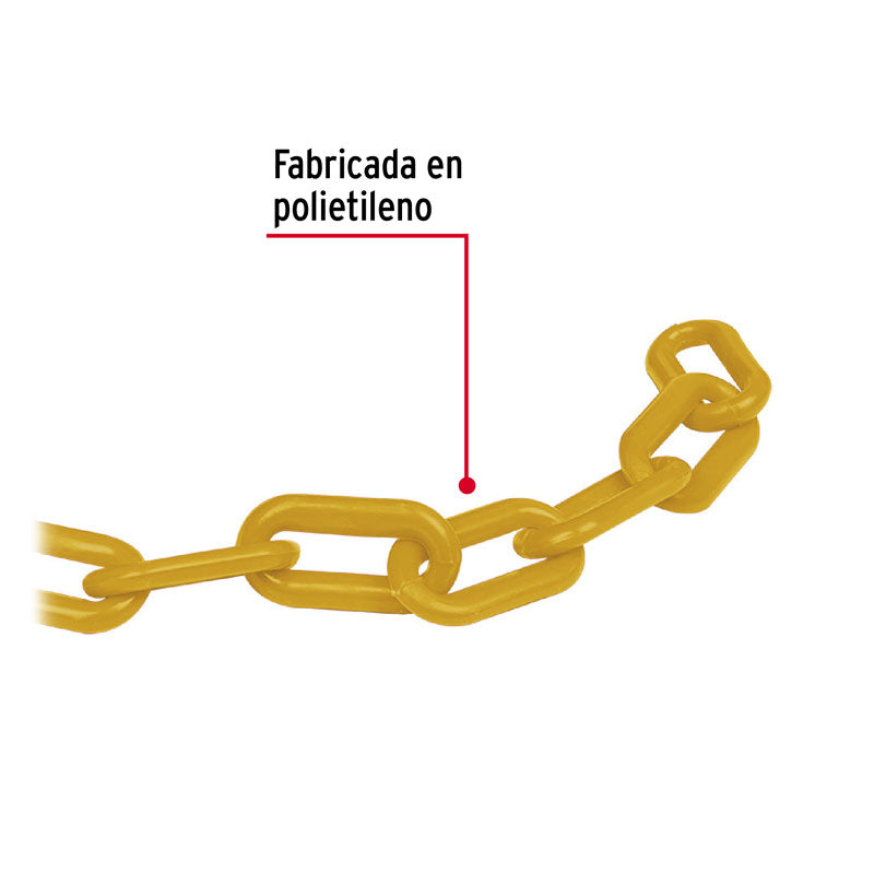 Metro De Cadena De 8 Mm De Plástico Amarilla, Carrete De 25M