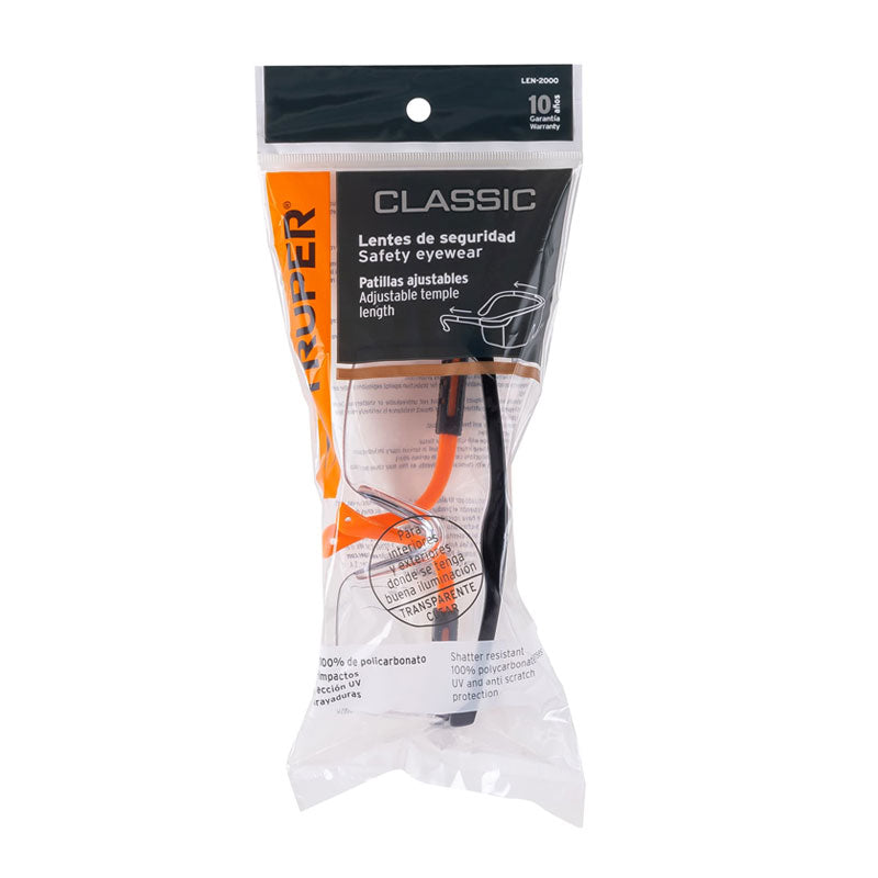 Lentes De Seguridad Ajustables Transparentes, Truper Classic