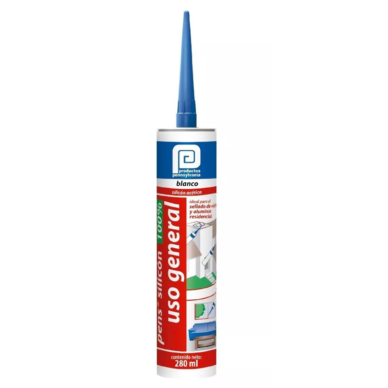 Pens Silicón Uso General Color Blanco De 280 Ml Pennsylvania