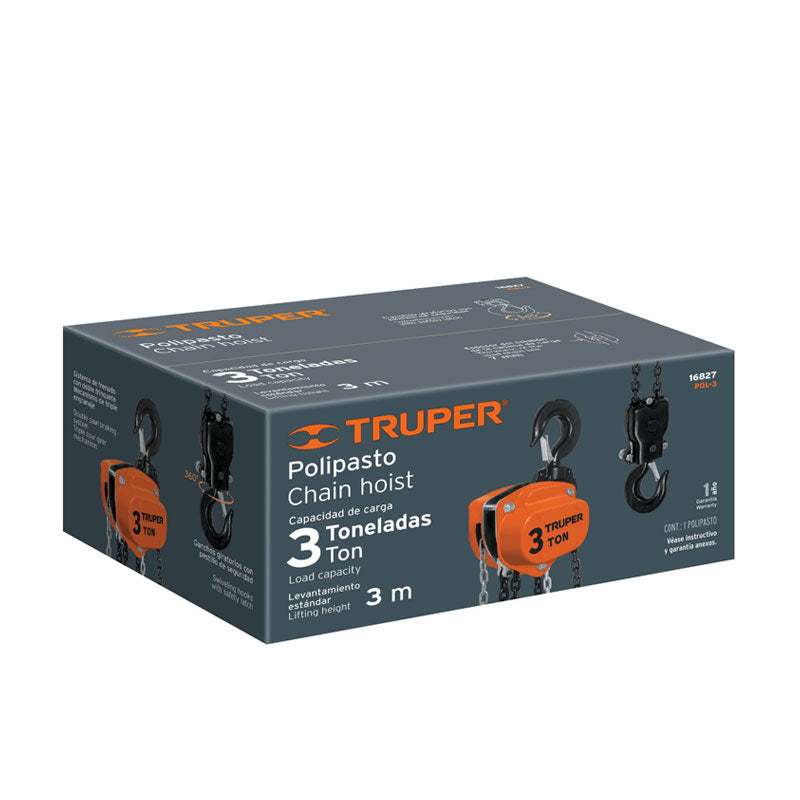 Polipasto De Cadena De 3 Ton, Truper