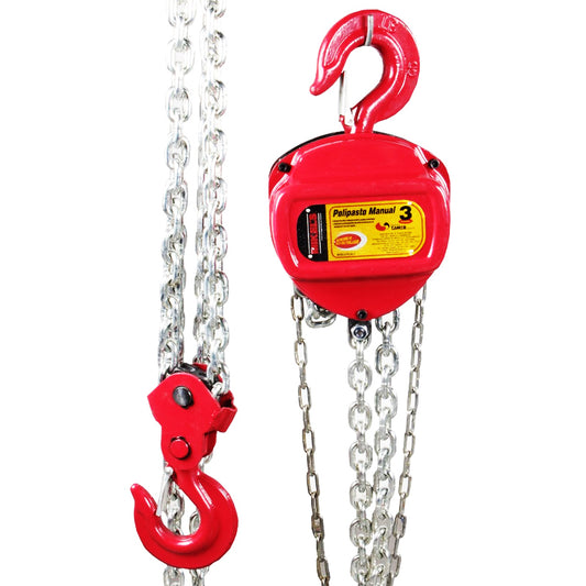 Polipasto Manual 3 Tn 3 Mt D/Cadena Polm 3 Mikels