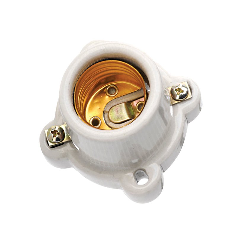 Portalámpara Con Base Cuadrada De Cerámica, 9400160 Argos - Tool Ferreterías / Ferretodo - Herramientas y material de construcción.